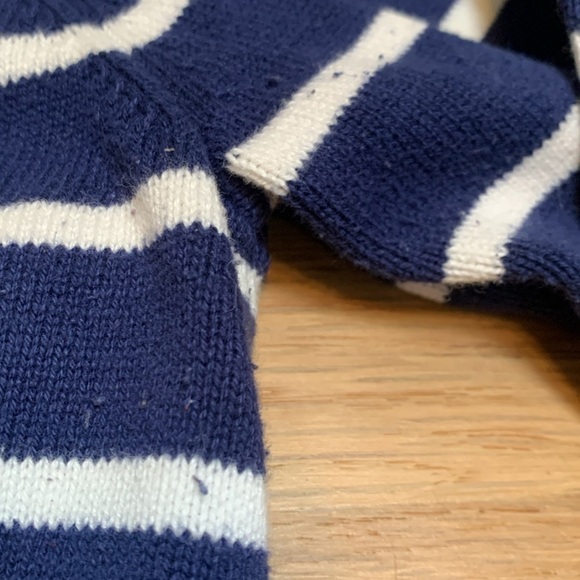 Liz Claiborne Crewneck Long Sleeve Blue & White Striped Knitted Top Women’s XXL - Picture 6 of 11